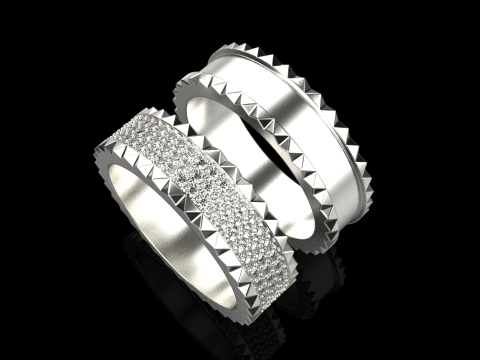 Wedding rings model 886 3D Print Model