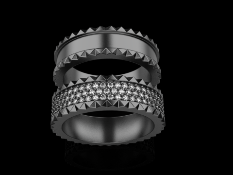 Wedding rings model 886 3D Print Model