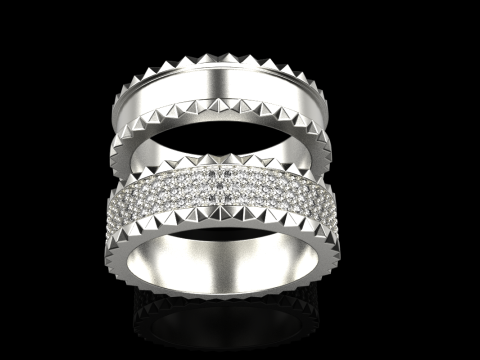 Wedding rings model 886 3D Print Model
