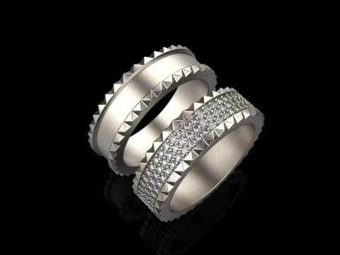 Wedding rings model 886 3D Print Model