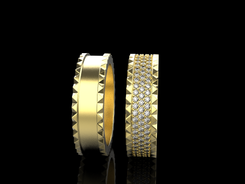 Wedding rings model 886 3D Print Model