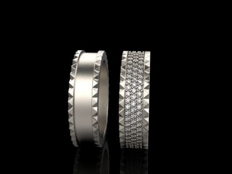 Wedding rings model 886 3D Print Model