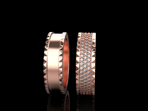 Wedding rings model 886 3D Print Model