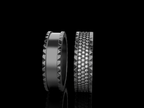 Wedding rings model 886 3D Print Model