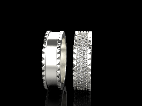 Wedding rings model 886 3D Print Model