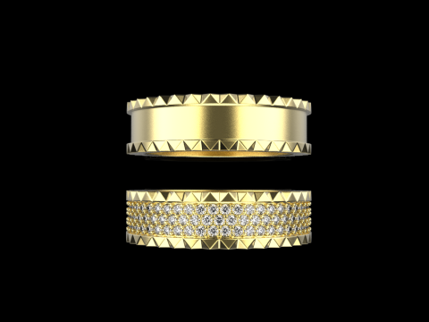 Wedding rings model 886 3D Print Model