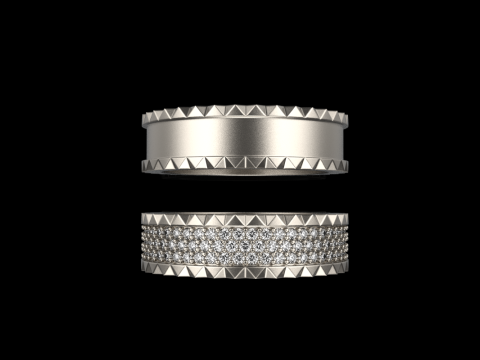 Wedding rings model 886 3D Print Model