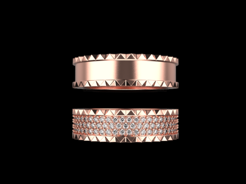 Wedding rings model 886 3D Print Model