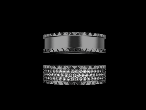 Wedding rings model 886 3D Print Model