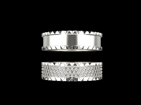 Wedding rings model 886 3D Print Model