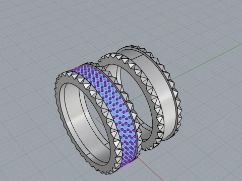 Wedding rings model 886 3D Print Model