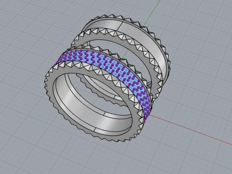 Wedding rings model 886 3D Print Model
