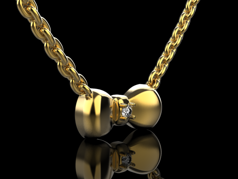 Bow necklace model 885 3D 프린트 모델