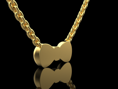 Bow necklace model 885 3D 프린트 모델
