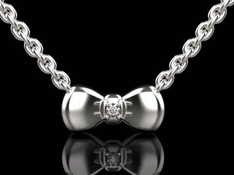 Bow necklace model 885 3D 프린트 모델