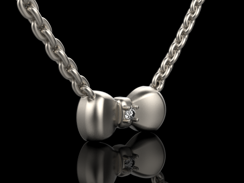 Bow necklace model 885 3D 프린트 모델