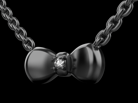 Bow necklace model 885 3D 프린트 모델