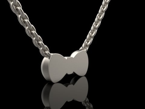 Bow necklace model 885 3D 프린트 모델