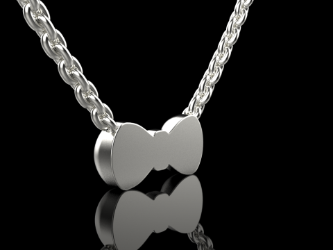 Bow necklace model 885 3D 프린트 모델
