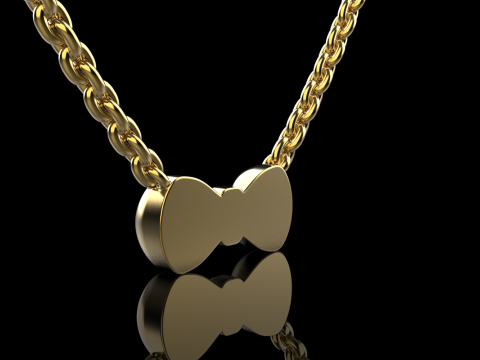 Bow necklace model 885 3D 프린트 모델