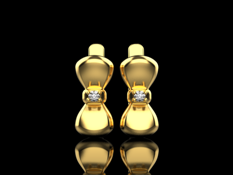 Bow earring model 883 Model do druku 3D