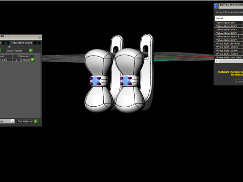 Bow earring model 883 3Dプリントモデル