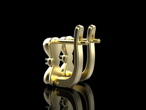 Bow earring model 883 3Dプリントモデル