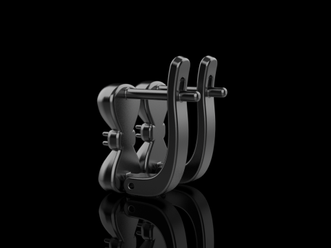 Bow earring model 883 3Dプリントモデル