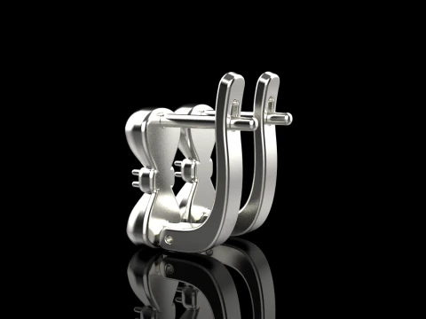 Bow earring model 883 3D Print Model