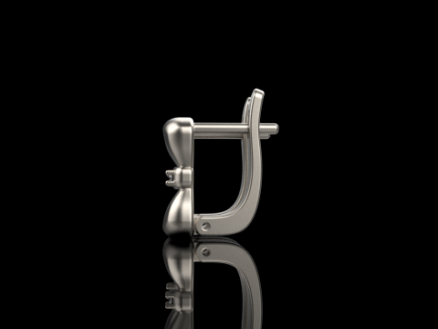 Bow earring model 883 3Dプリントモデル