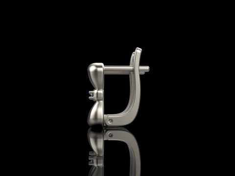 Bow earring model 883 3D Print Model