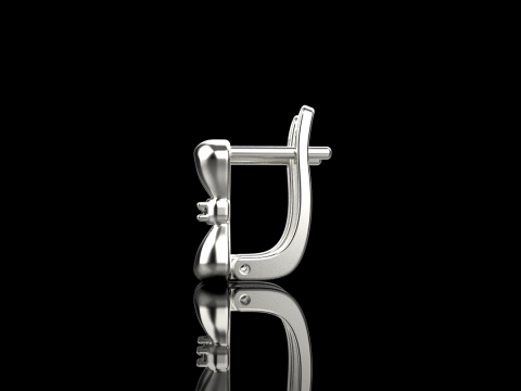 Bow earring model 883 3Dプリントモデル