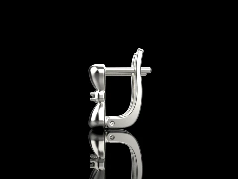 Bow earring model 883 3D Print Model