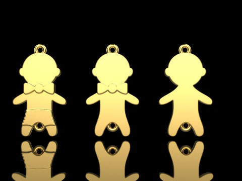 Liontin anak laki-laki keluarga model 882 Model Cetak 3D