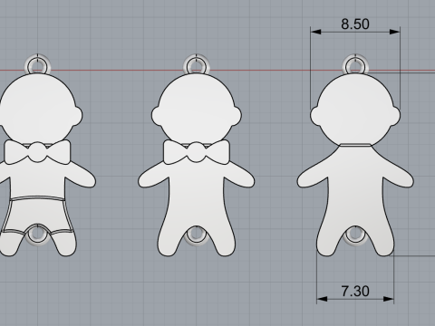 Family pendant boy model 882 Modelo de impresión 3D