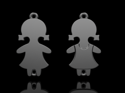 Family pendant girl model 881 3D Print Model