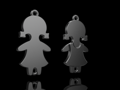 Family pendant girl model 881 3D Print Model