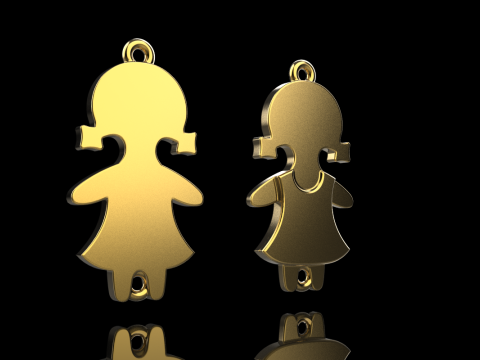 Family pendant girl model 881 3D Print Model