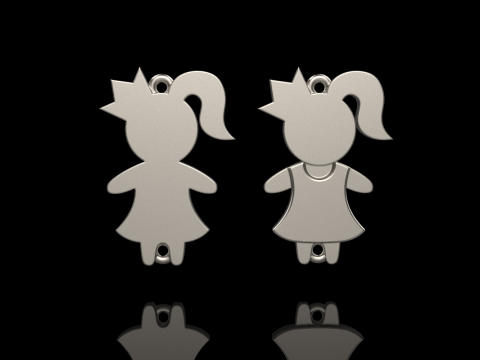 Family pendant girl model 880 3D 打印模型