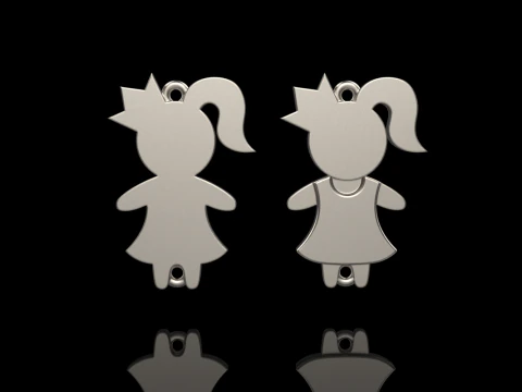 Family pendant girl model 880 3D Print Model