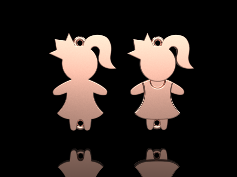 Family pendant girl model 880 3D 打印模型