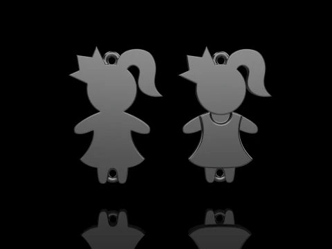 Family pendant girl model 880 3D Print Model