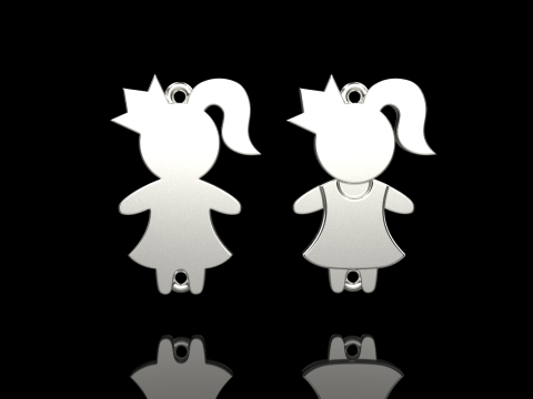 Family pendant girl model 880 3D 打印模型