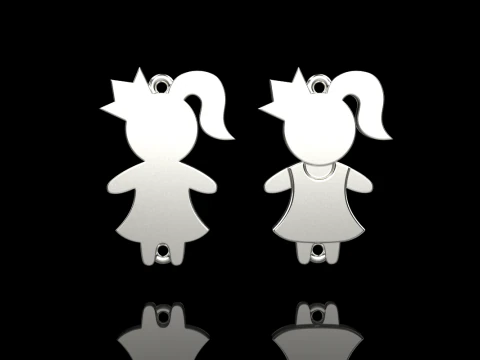 Family pendant girl model 880 3D Print Model