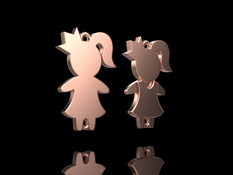Family pendant girl model 880 3D 打印模型