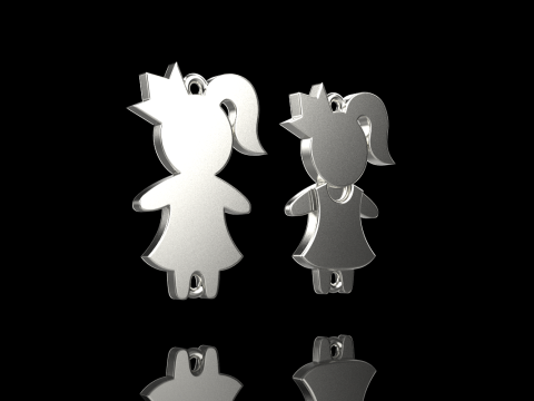 Family pendant girl model 880 3D 打印模型