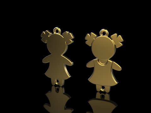 Family pendant girl model 879 3Dプリントモデル