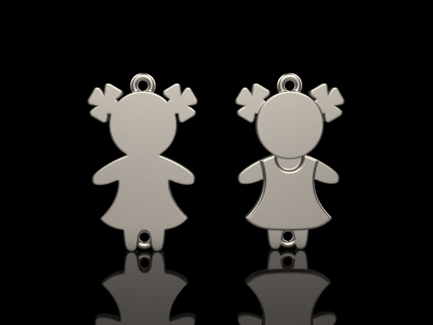 Family pendant girl model 879 3Dプリントモデル