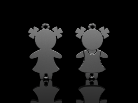 Family pendant girl model 879 3Dプリントモデル
