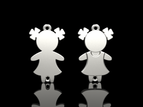 Family pendant girl model 879 3Dプリントモデル
